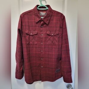 Mens Medium Troll Co. Cotton Blend Button Down Flannel